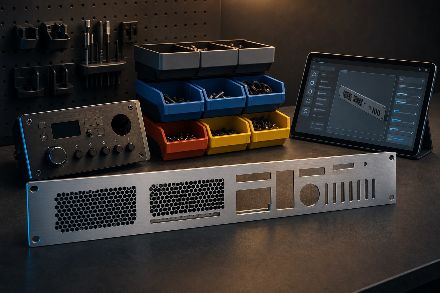 Individuell konfigurierbare Frontpanels, Instrumententafel und modulare Aufbewahrungslösungen an einem digitalen Konfigurator